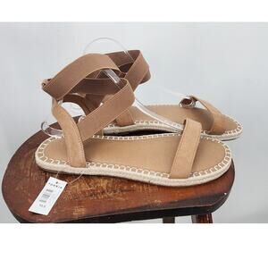 New Torrid‎ Stretch Band Espadrilles Gladiator Sandals Size 10.5 WW Extra Wide